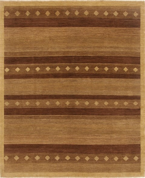 Gabbeh Brown Hand Knotted 82 X 101 Area Rug 250-19350 Image 0