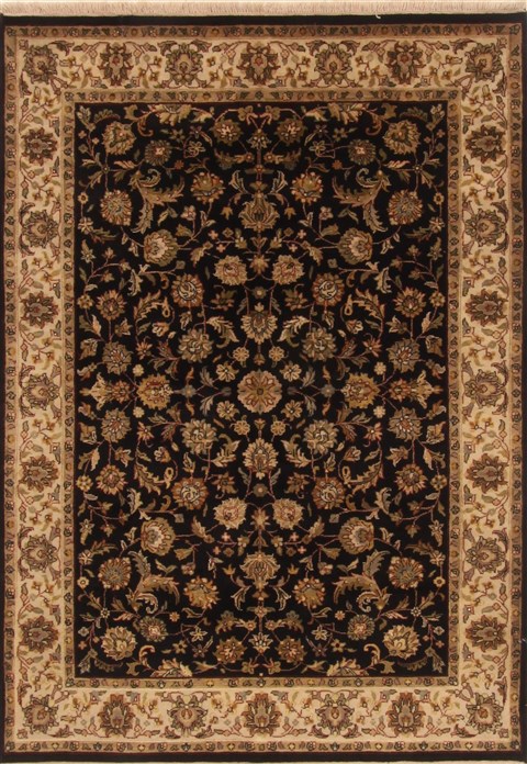 Kashan Black Hand Knotted 411 X 71 Area Rug 250-19351 Image 0