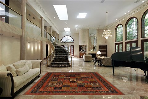 Bakhtiar Red Hand Knotted 80 X 97 Area Rug 250-19361 Image 1