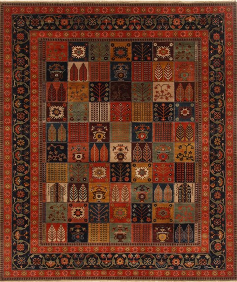 Bakhtiar Red Hand Knotted 80 X 97 Area Rug 250-19361 Image 0