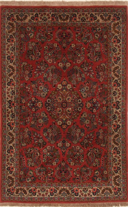 Sarouk Purple Hand Knotted 47 X 71 Area Rug 250-19362 Image 0