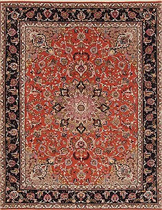 Persian Tabriz Purple Square 5 to 6 ft Wool Carpet 19364