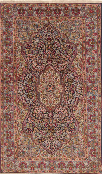 Kerman Blue Hand Knotted 410 X 80 Area Rug 250-19372 Image 0