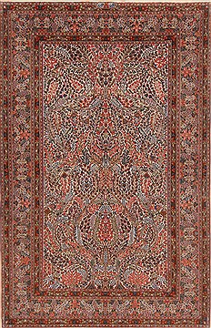Persian Kerman Purple Rectangle 5x8 ft Wool Carpet 19377