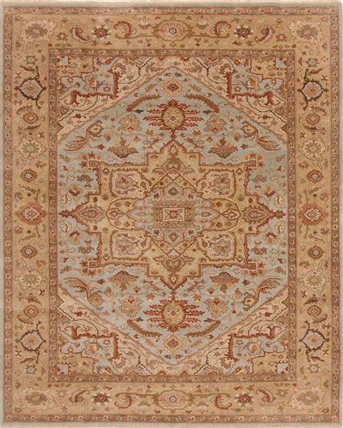 Serapi Blue Hand Knotted 80 X 101 Area Rug 250-19380 Image 0