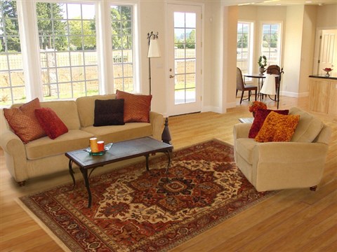 Serapi Orange Hand Knotted 80 X 102 Area Rug 250-19387 Image 4