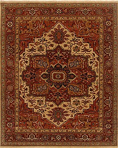 Serapi Orange Hand Knotted 8'0" X 10'2"  Area Rug 250-19387