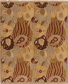 Indian Modern Brown Rectangle 8x10 ft Wool Carpet 19396