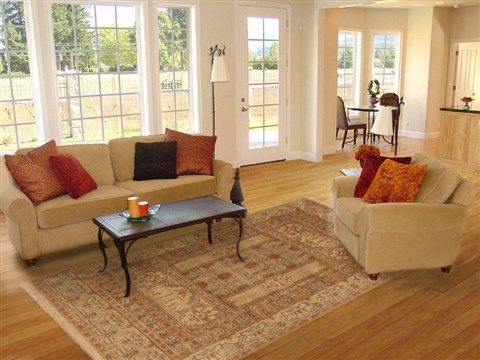 Chobi Blue Hand Knotted 82 X 105  Area Rug 250-19398 Image 2