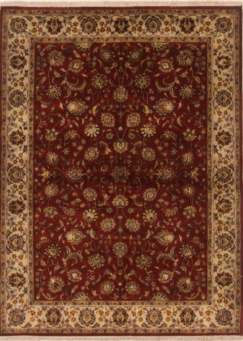 Kashan Red Hand Knotted 50 X 69 Area Rug 250-19407 Image 0
