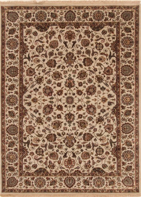 Kashan Beige Hand Knotted 51 X 611 Area Rug 250-19418 Image 0