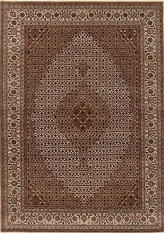 Indian Tabriz Grey Rectangle 5x7 ft Wool Carpet 19419