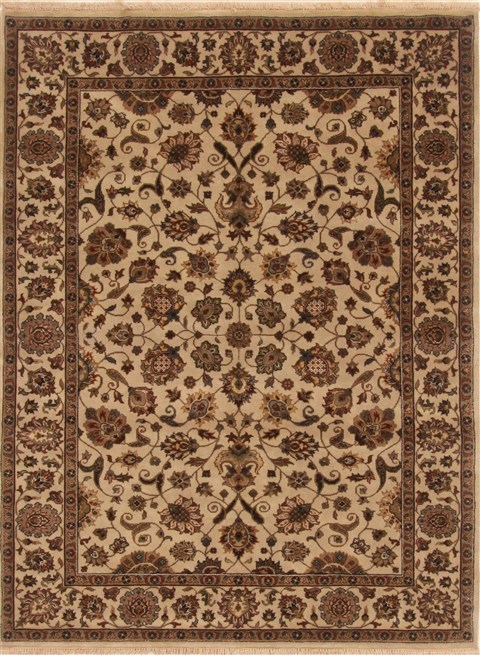 Kashan Beige Hand Knotted 51 X 610 Area Rug 250-19420 Image 0