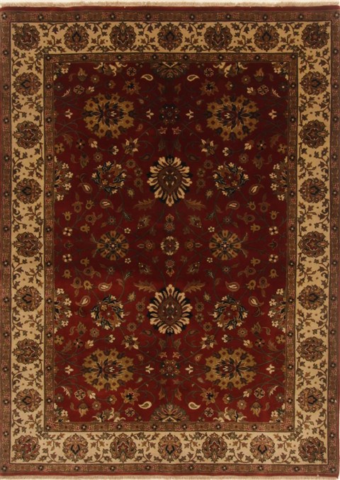 Mashad Orange Hand Knotted 50 X 70  Area Rug 250-19422 Image 0