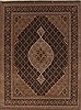 Tabriz Black Hand Knotted 51 X 69 Area Rug 250-19426 Thumb 0
