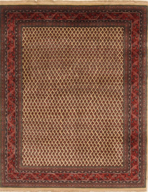 Mashad Red Hand Knotted 51 X 65  Area Rug 250-19430 Image 0
