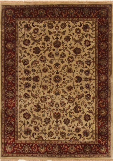 Kashan Red Hand Knotted 51 X 69 Area Rug 250-19432 Image 0