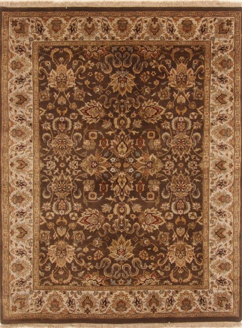 Kashan Brown Hand Knotted 50 X 611 Area Rug 250-19433 Image 0