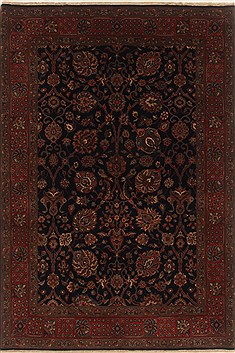 Indian Tabriz Blue Rectangle 5x7 ft Wool Carpet 19435
