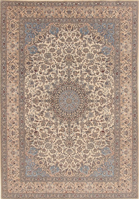 Nain Blue Hand Knotted 67 X 910 Area Rug 250-19450 Image 0