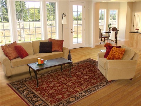 Kashan Red Hand Knotted 80 X 100 Area Rug 250-19472 Image 4