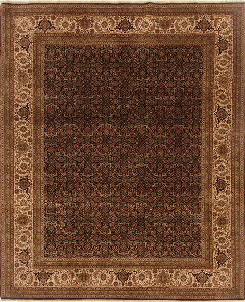 Herati Black Hand Knotted 83 X 101 Area Rug 250-19476 Image 0