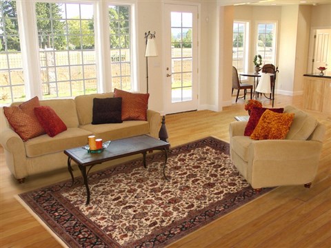 Kashmar Beige Hand Knotted 80 X 105 Area Rug 250-19478 Image 4