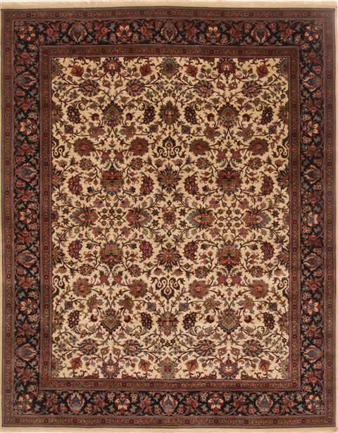 Kashmar Beige Hand Knotted 80 X 105 Area Rug 250-19478 Image 0