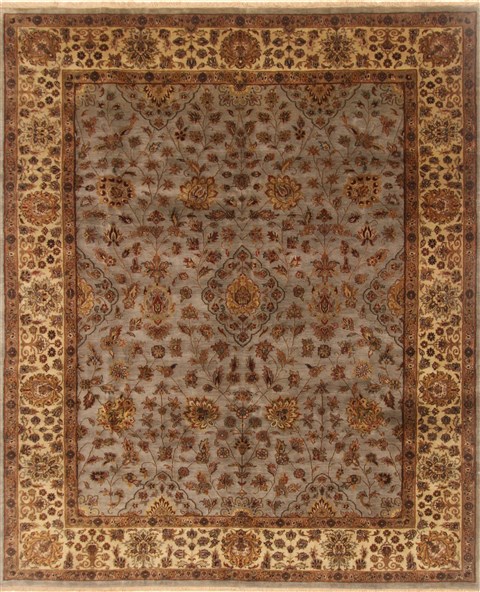 Kashan Blue Hand Knotted 711 X 910  Area Rug 250-19481 Image 0