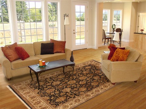 Agra Black Hand Knotted 80 X 103 Area Rug 250-19486 Image 4