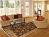 Agra Black Hand Knotted 80 X 103 Area Rug 250-19486 Thumb 4