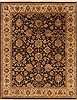 Agra Black Hand Knotted 80 X 103 Area Rug 250-19486 Thumb 0