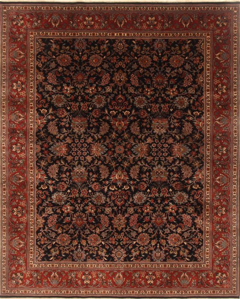Mashad Blue Hand Knotted 711 X 910 Area Rug 250-19487 Image 0