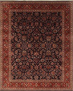 Indian Mashad Blue Rectangle 8x10 ft Wool Carpet 19487