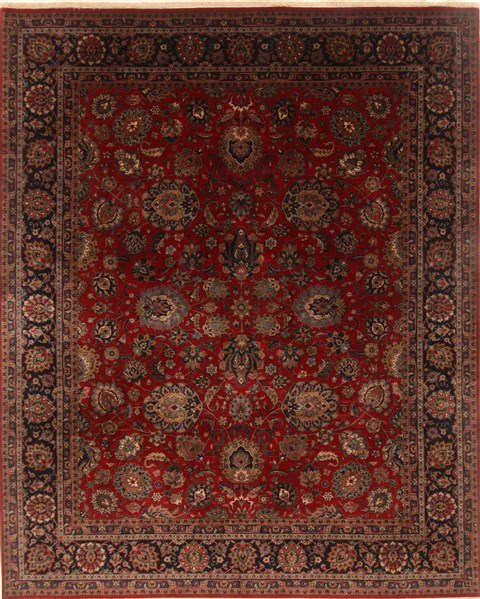 Tabriz Red Hand Knotted 711 X 911  Area Rug 250-19488 Image 0