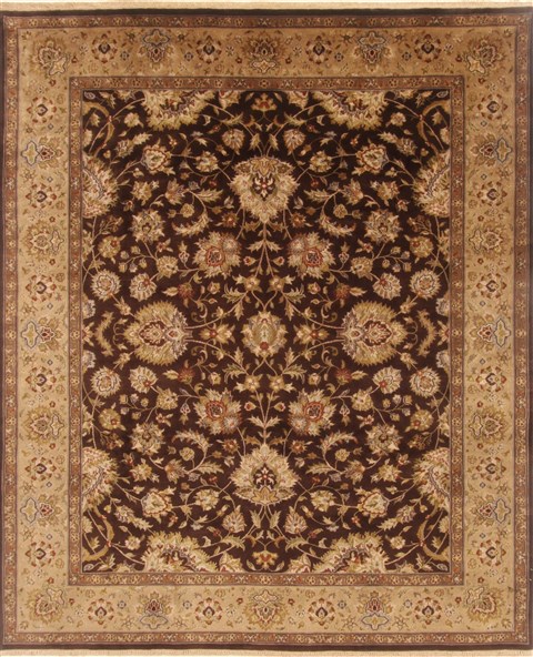 Kashan Brown Hand Knotted 711 X 98 Area Rug 250-19490 Image 0