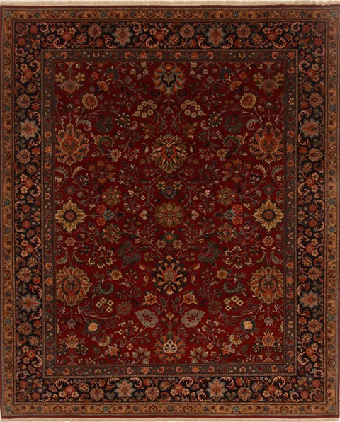 Isfahan Red Hand Knotted 82 X 100 Area Rug 250-19504 Image 0