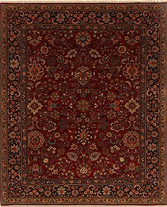 Isfahan Red Hand Knotted 8'2" X 10'0"  Area Rug 250-19504