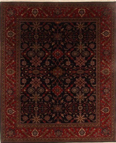 Tabriz Black Hand Knotted 80 X 99 Area Rug 250-19506 Image 0