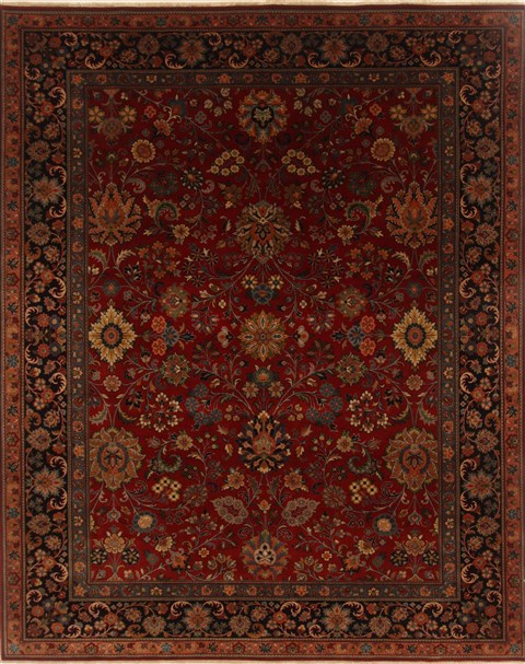 Sarouk Red Hand Knotted 711 X 100 Area Rug 250-19507 Image 0
