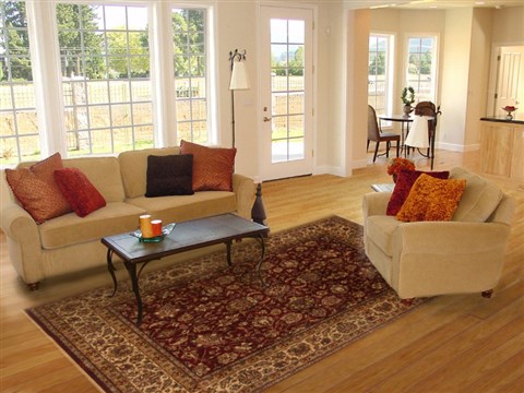 Kashan Red Hand Knotted 80 X 100  Area Rug 250-19508 Image 4