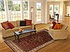 Sarouk Red Hand Knotted 81 X 100 Area Rug 250-19509 Thumb 4