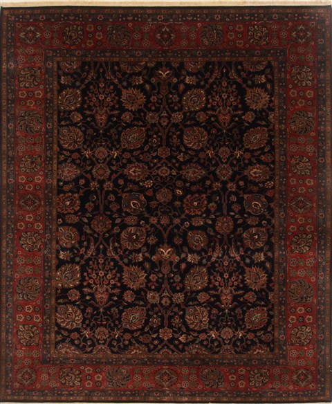 Tabriz Blue Hand Knotted 81 X 910 Area Rug 250-19510 Image 0