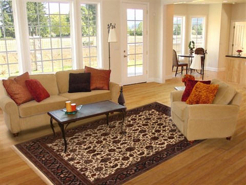 Kashmar Beige Hand Knotted 80 X 99 Area Rug 250-19511 Image 4