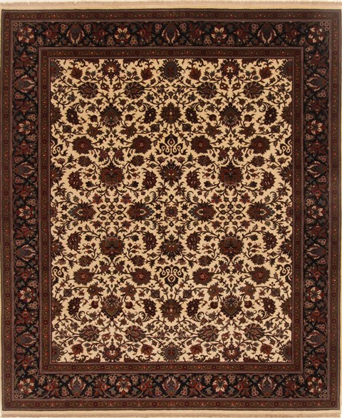 Kashmar Beige Hand Knotted 80 X 99 Area Rug 250-19511 Image 0