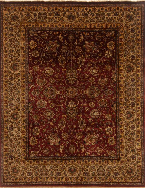 Kashan Red Hand Knotted 80 X 100 Area Rug 250-19513 Image 0