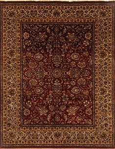 Kashan Red Hand Knotted 8'0" X 10'0"  Area Rug 250-19513