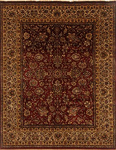 Kashan Red Hand Knotted 8'0" X 10'0"  Area Rug 250-19513