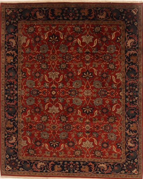 Kashan Red Hand Knotted 711 X 911 Area Rug 250-19514 Image 0