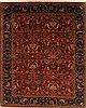 Kashan Red Hand Knotted 711 X 911  Area Rug 250-19514 Thumb 0
